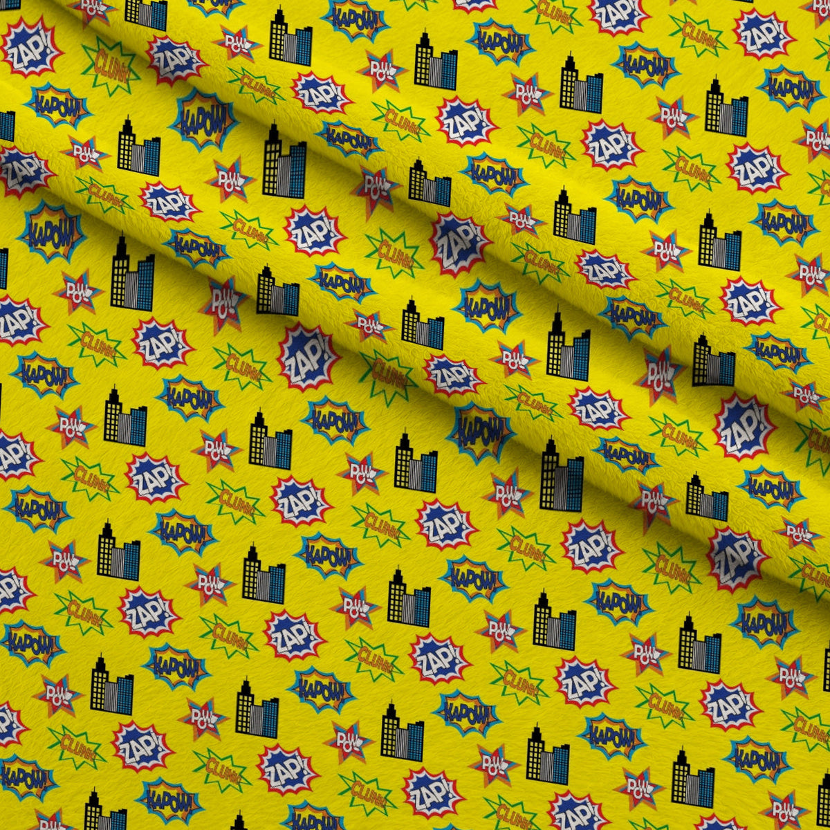 Kapow City Pattern 7 Minky Fabric