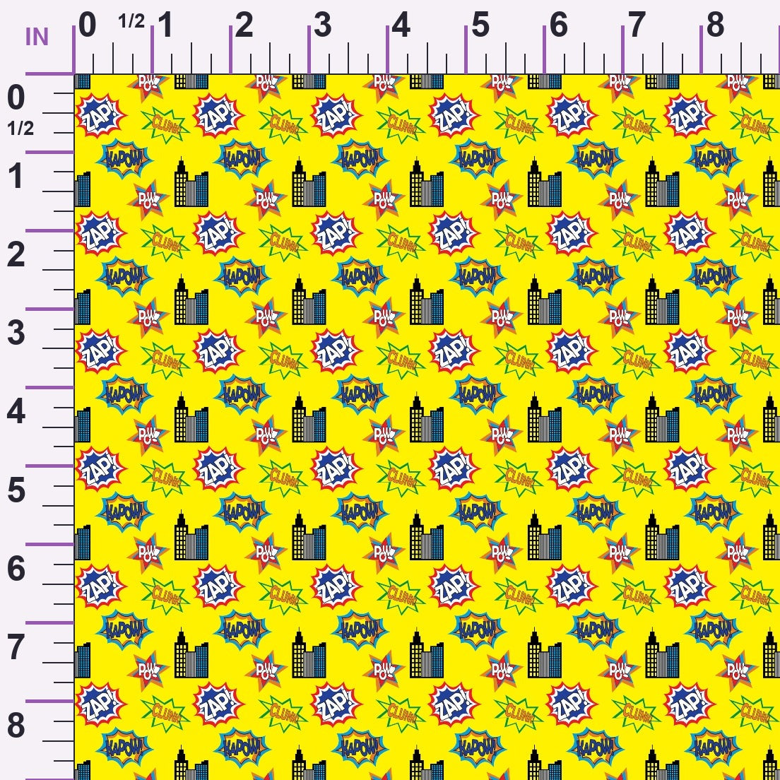 Kapow City Pattern 7 Minky Fabric