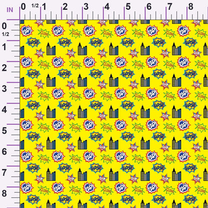 Kapow City Pattern 7 Minky Fabric