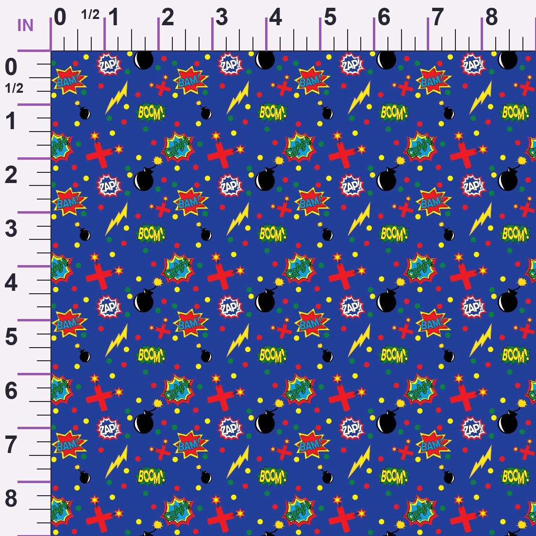 Kapow City Pattern 8 Minky Fabric