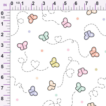 Kawaii Kitty Garden Pattern 2 Minky Fabric