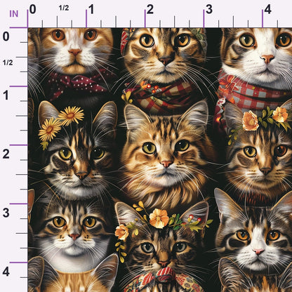 Kerchief Kittens Pattern 4 Minky Fabric