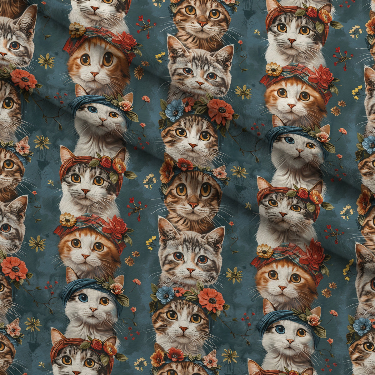 Kerchief Kittens Pattern 6 Minky Fabric