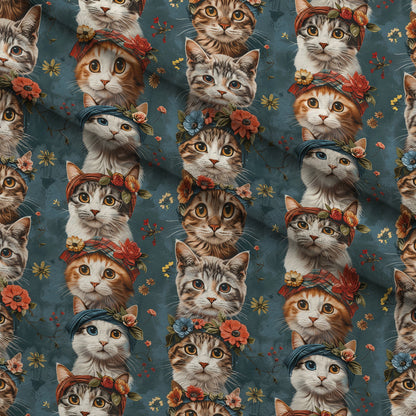 Kerchief Kittens Pattern 6 Minky Fabric