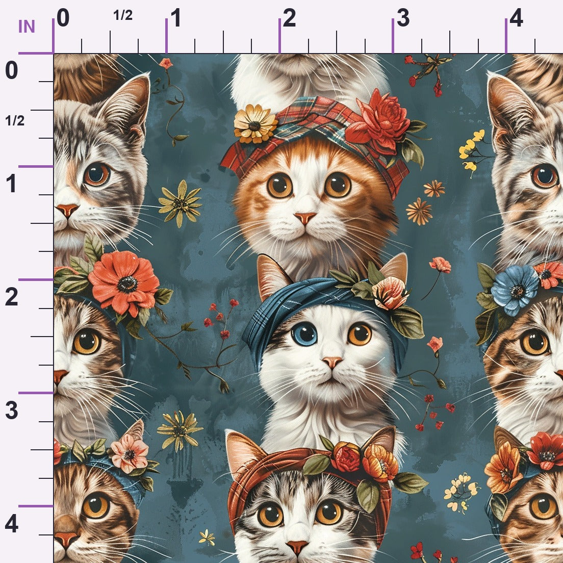 Kerchief Kittens Pattern 6 Minky Fabric