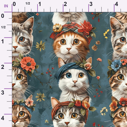 Kerchief Kittens Pattern 6 Minky Fabric