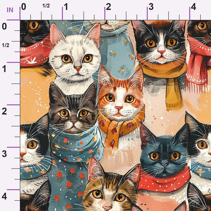 Kerchief Kittens Pattern 7 Minky Fabric