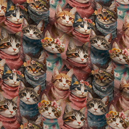 Kerchief Kittens Pattern 8 Minky Fabric