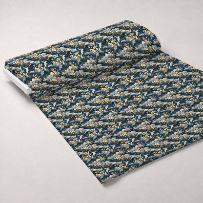 Kimono Clouds Pattern 3 Minky Fabric