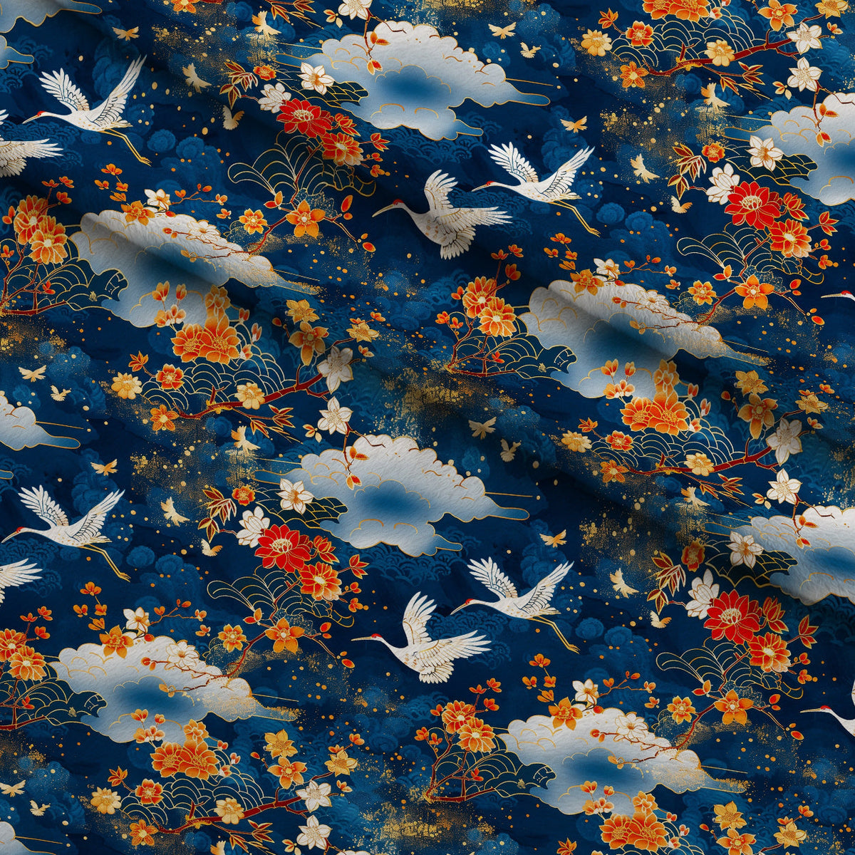 Kimono Clouds Pattern 5 Minky Fabric