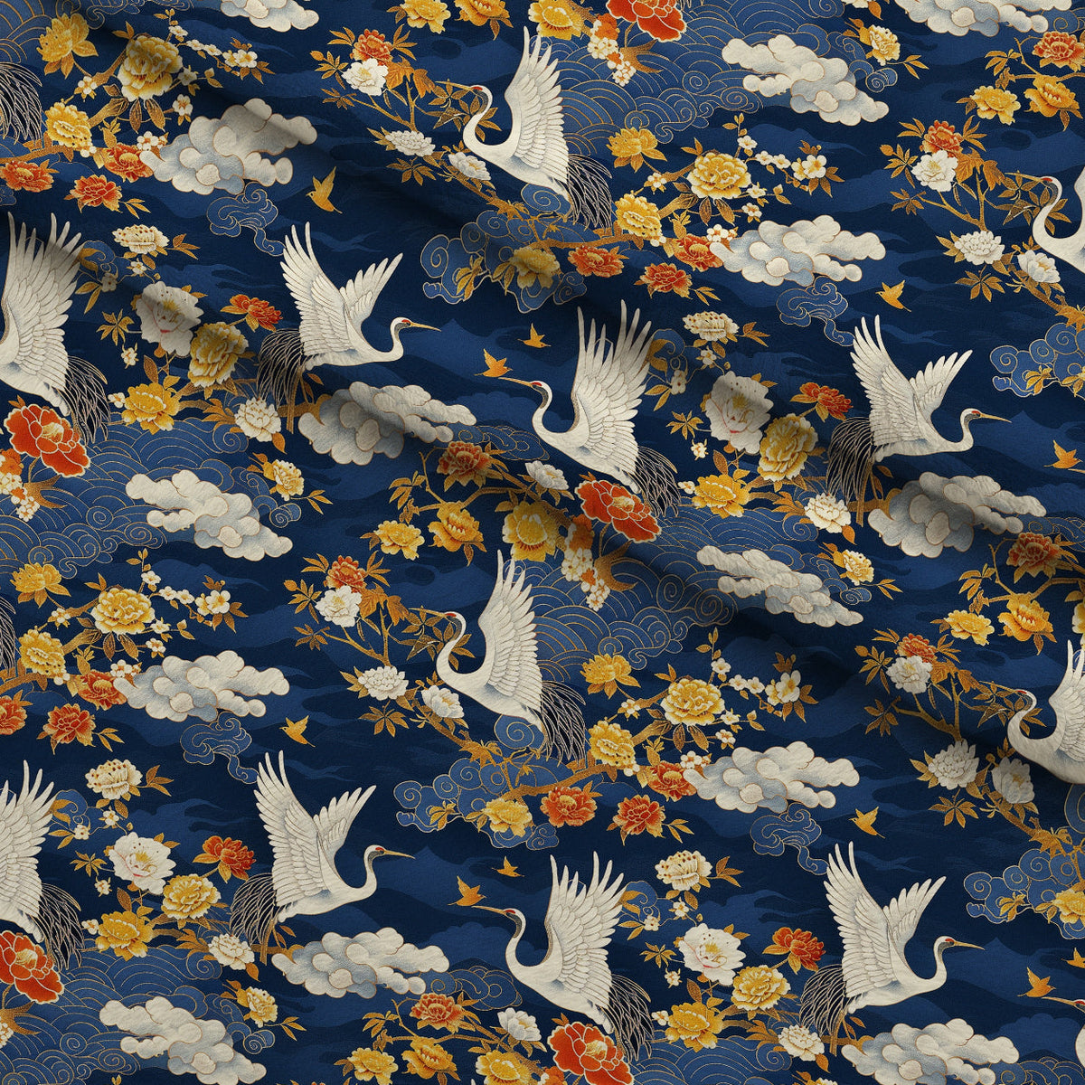 Kimono Clouds Pattern 6 Minky Fabric