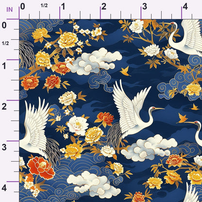 Kimono Clouds Pattern 6 Minky Fabric