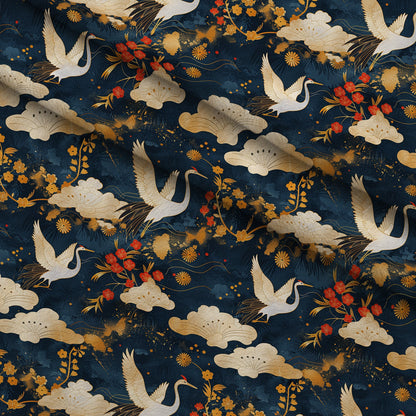 Kimono Clouds Pattern 7 Minky Fabric