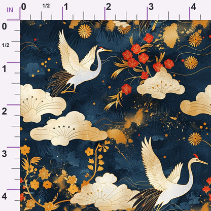 Kimono Clouds Pattern 7 Minky Fabric