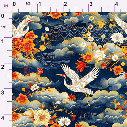 Kimono Clouds Pattern 8 Minky Fabric