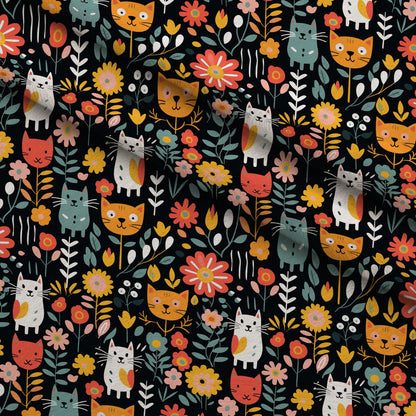 Kitten Meadow Pattern 1 Minky Fabric