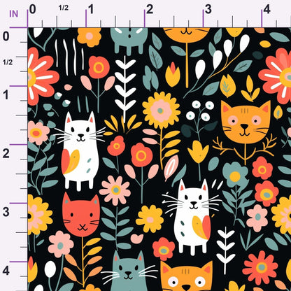 Kitten Meadow Pattern 1 Minky Fabric