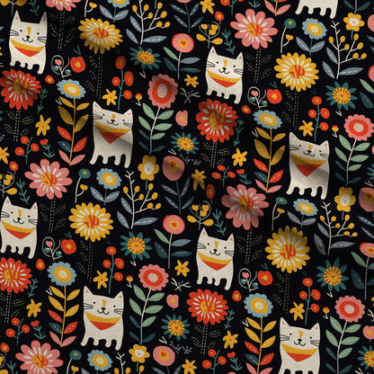 Kitten Meadow Pattern 10 Minky Fabric