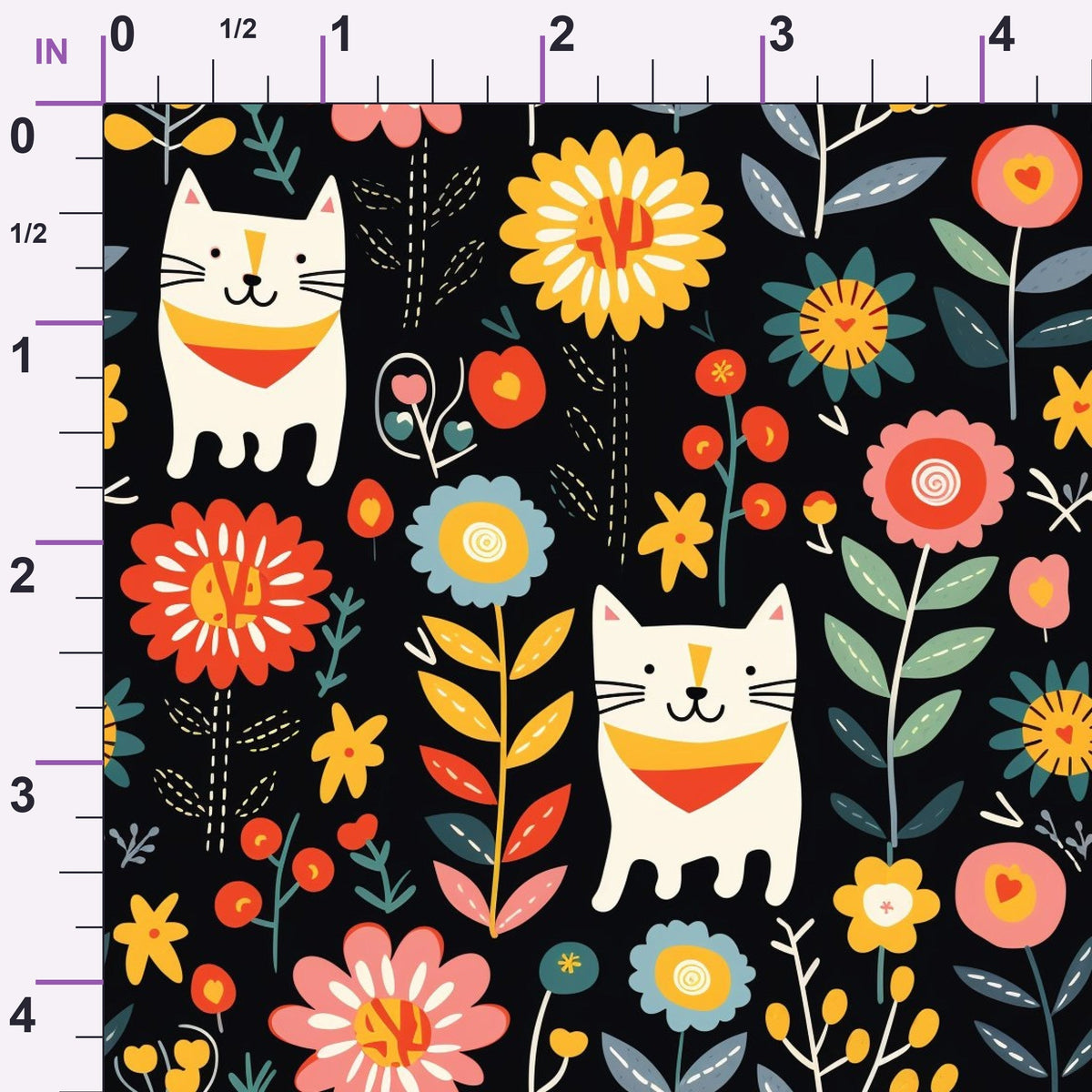 Kitten Meadow Pattern 10 Minky Fabric