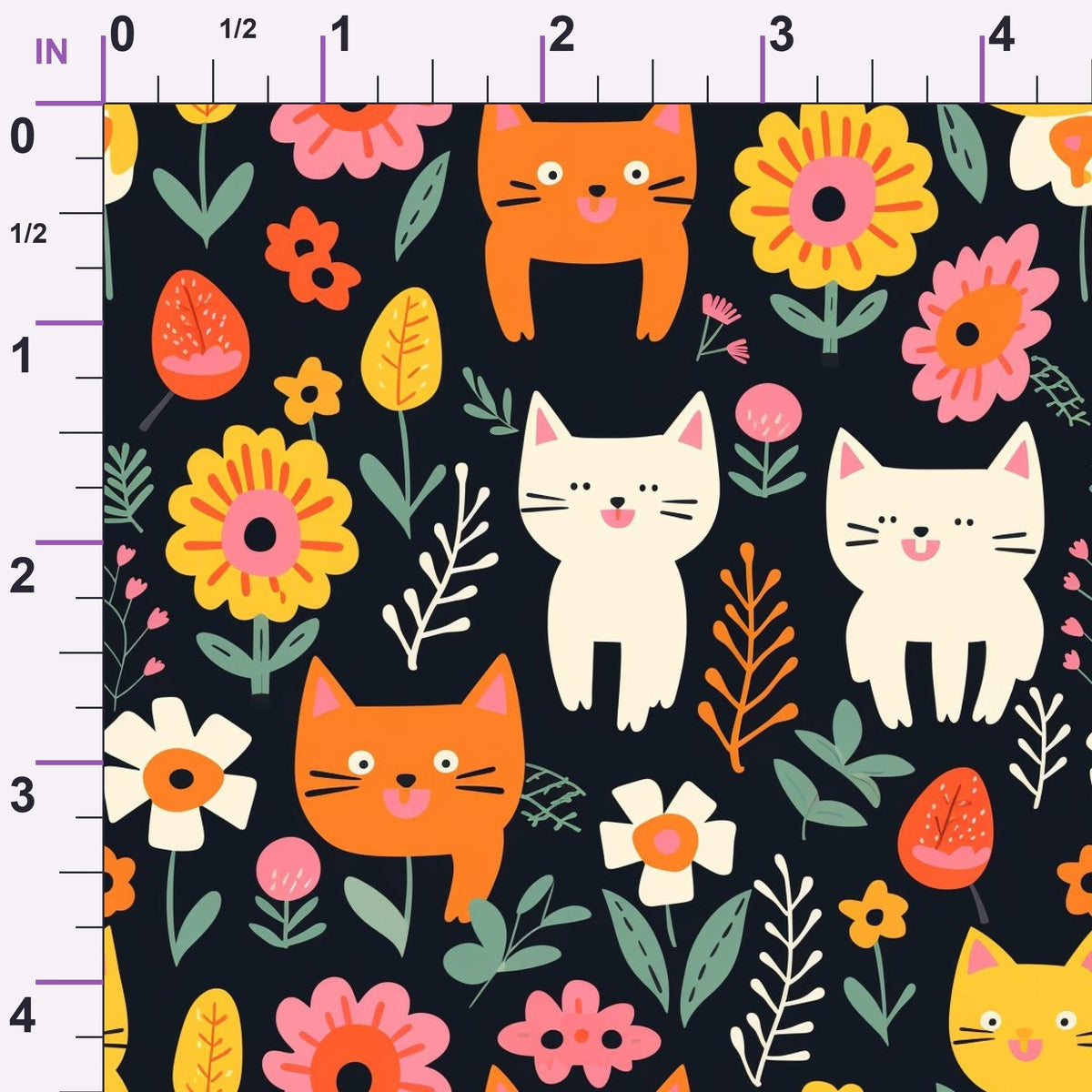 Kitten Meadow Pattern 11 Minky Fabric