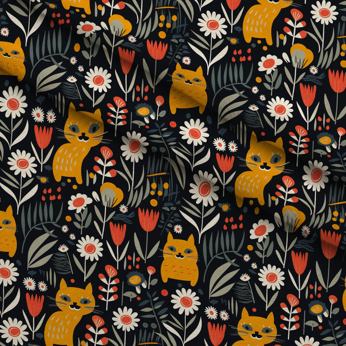 Kitten Meadow Pattern 13 Minky Fabric