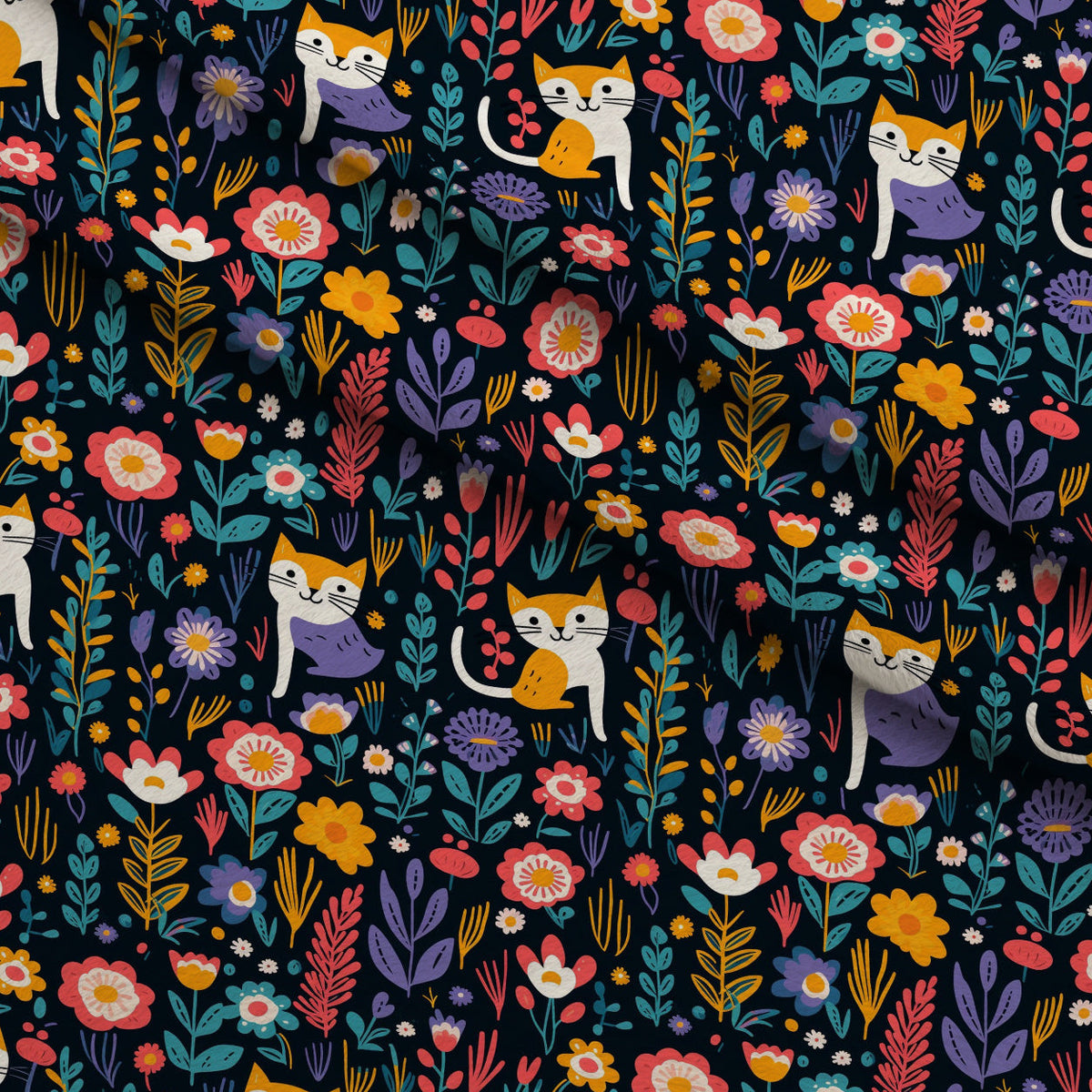 Kitten Meadow Pattern 14 Minky Fabric