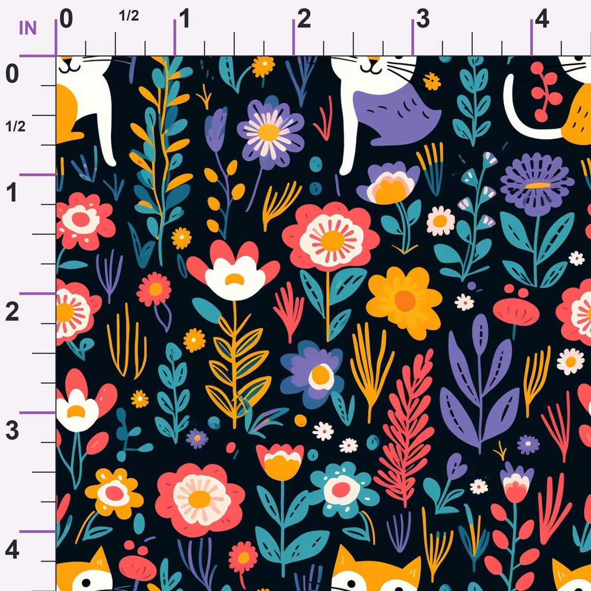 Kitten Meadow Pattern 14 Minky Fabric