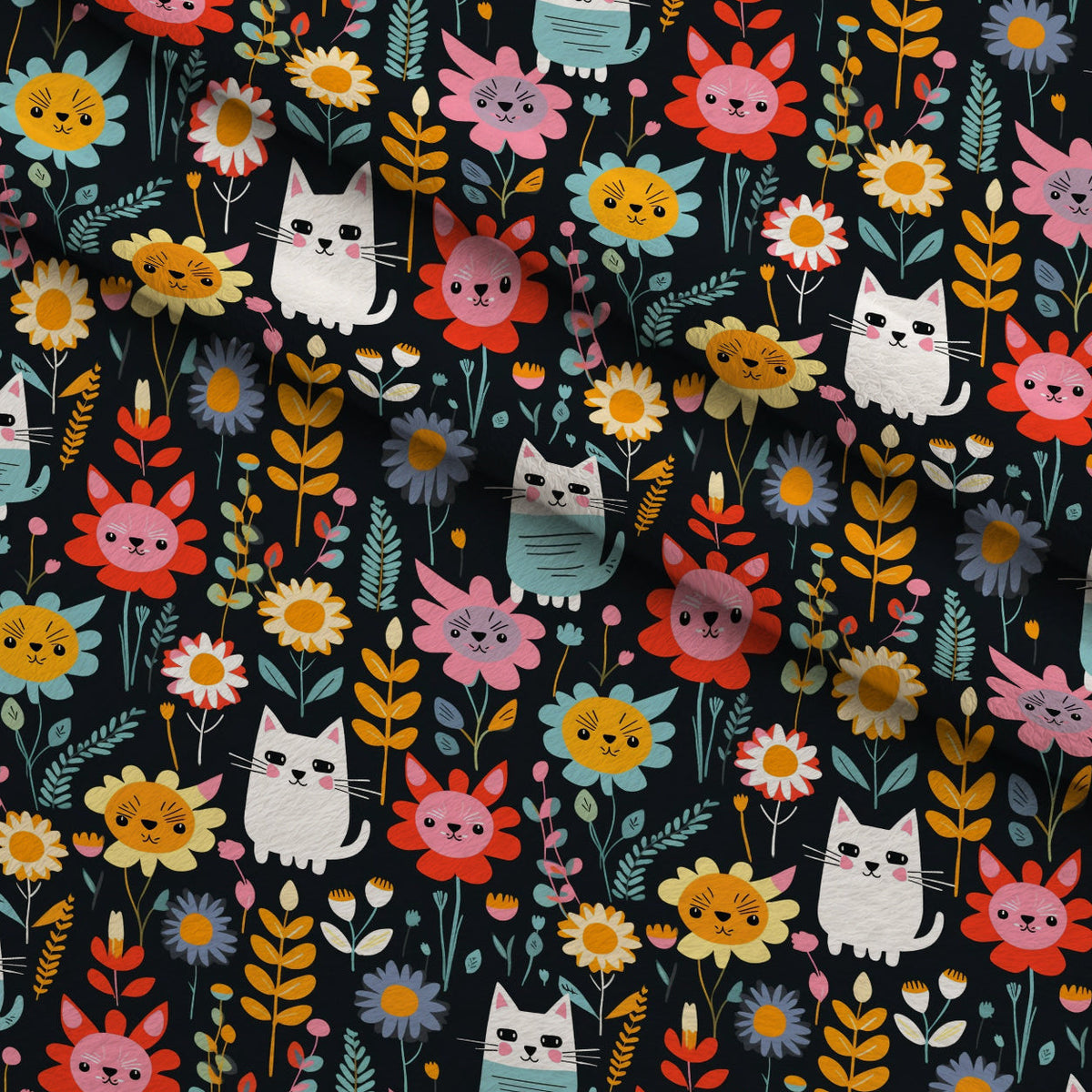 Kitten Meadow Pattern 15 Minky Fabric