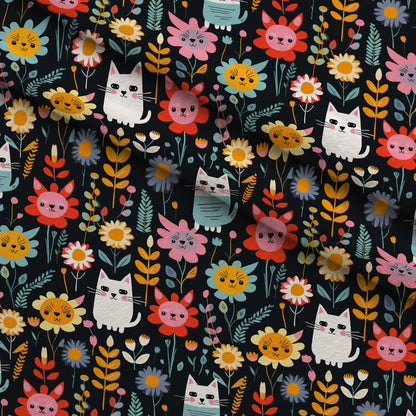 Kitten Meadow Pattern 15 Minky Fabric