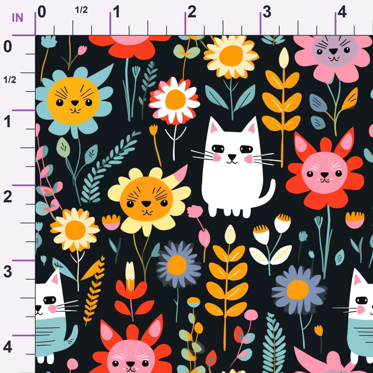 Kitten Meadow Pattern 15 Minky Fabric