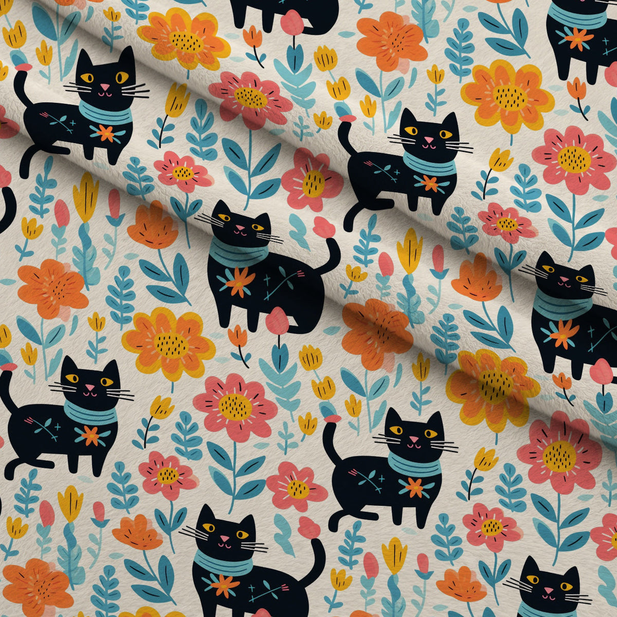 Kitten Meadow Pattern 16 Minky Fabric