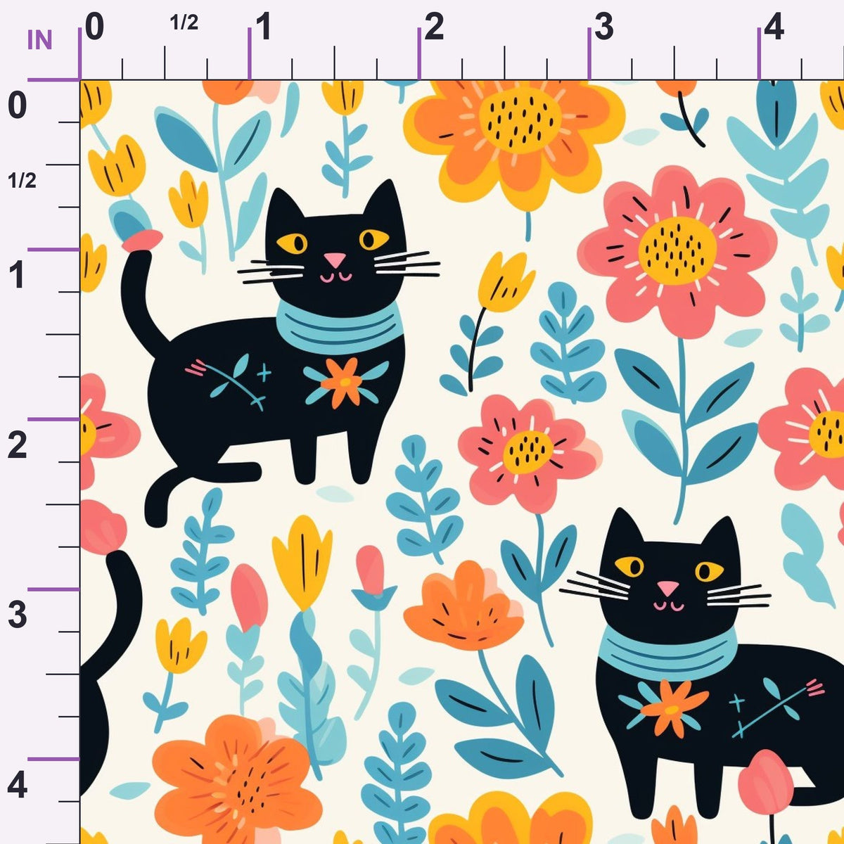 Kitten Meadow Pattern 16 Minky Fabric