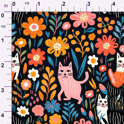 Kitten Meadow Pattern 2 Minky Fabric
