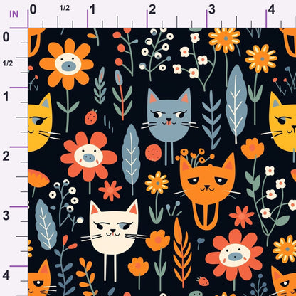 Kitten Meadow Pattern 3 Minky Fabric