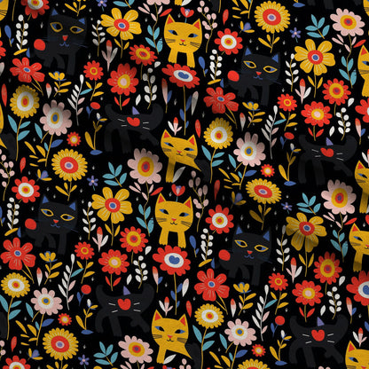 Kitten Meadow Pattern 4 Minky Fabric