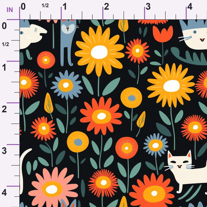 Kitten Meadow Pattern 6 Minky Fabric