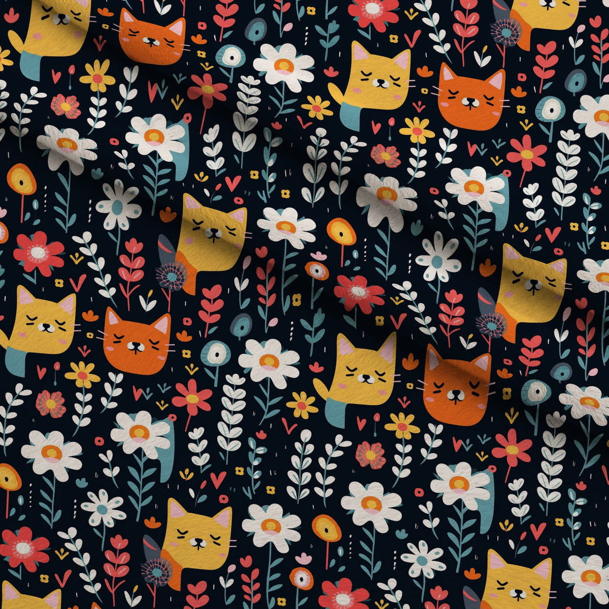 Kitten Meadow Pattern 7 Minky Fabric