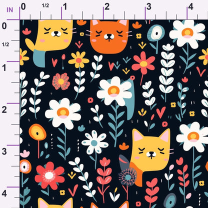 Kitten Meadow Pattern 7 Minky Fabric
