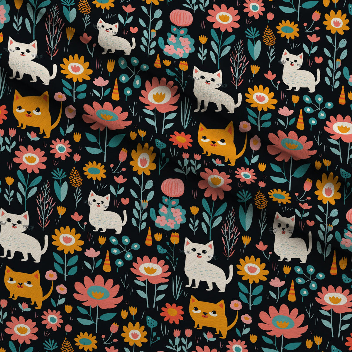 Kitten Meadow Pattern 8 Minky Fabric
