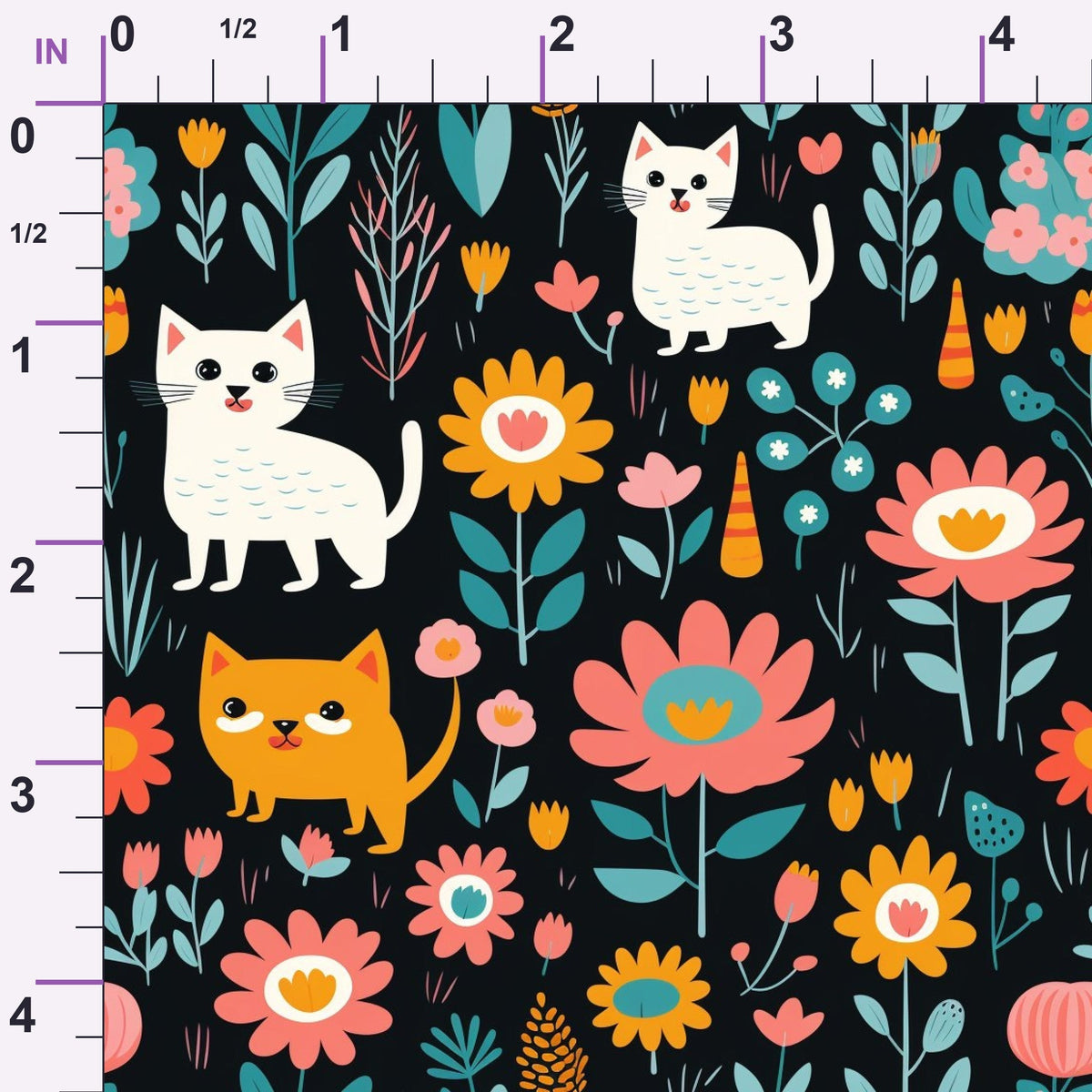 Kitten Meadow Pattern 8 Minky Fabric
