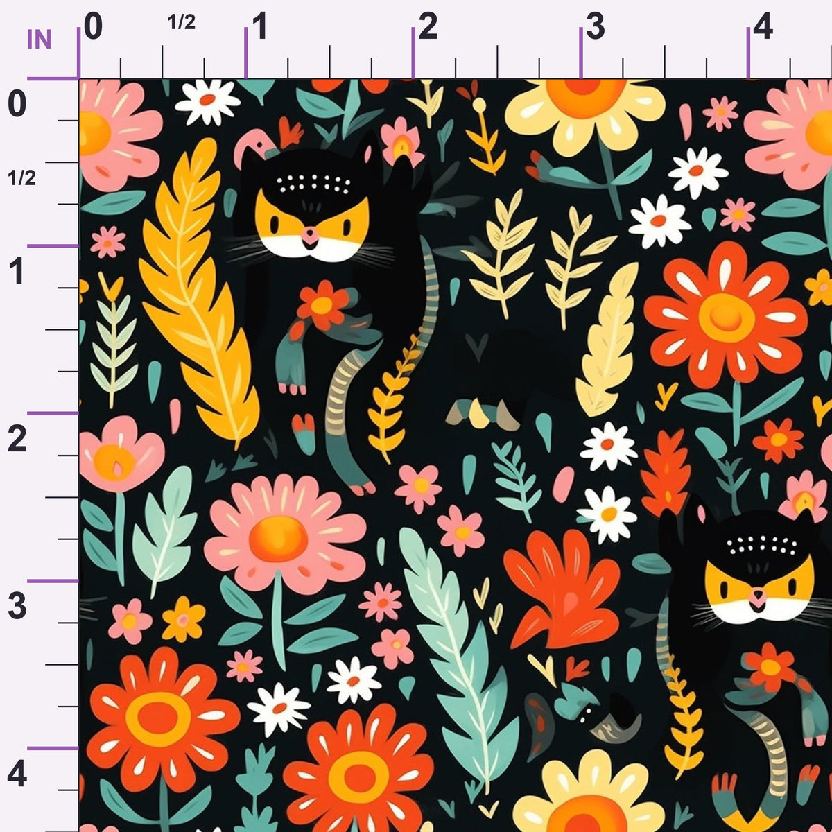Kitten Meadow Pattern 9 Minky Fabric