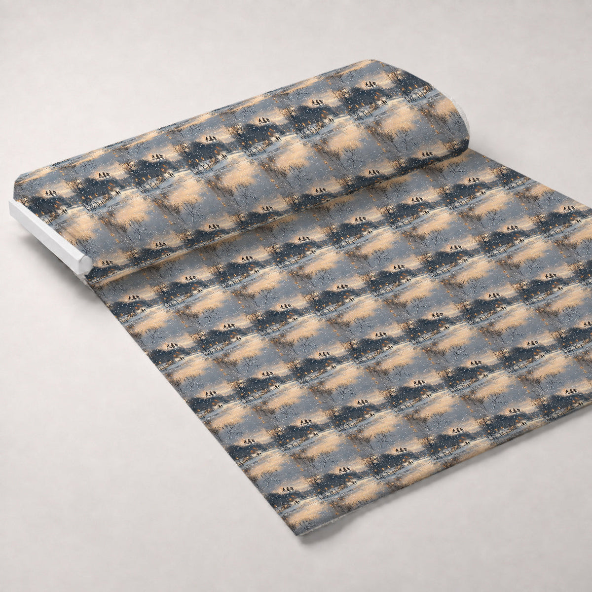 Lamplight Snowfall Pattern 1 Minky Fabric