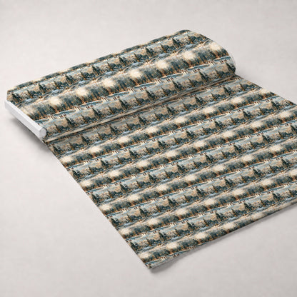 Lamplight Snowfall Pattern 10 Minky Fabric