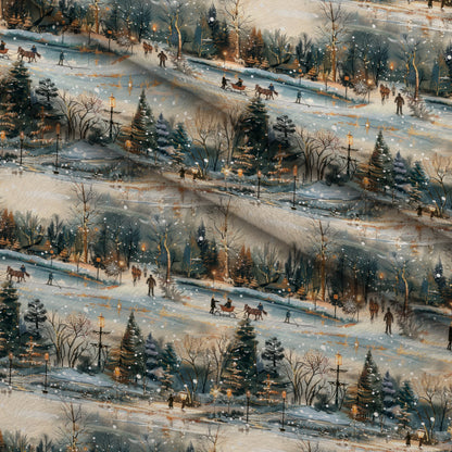 Lamplight Snowfall Pattern 10 Minky Fabric