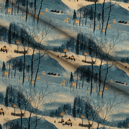 Lamplight Snowfall Pattern 15 Minky Fabric
