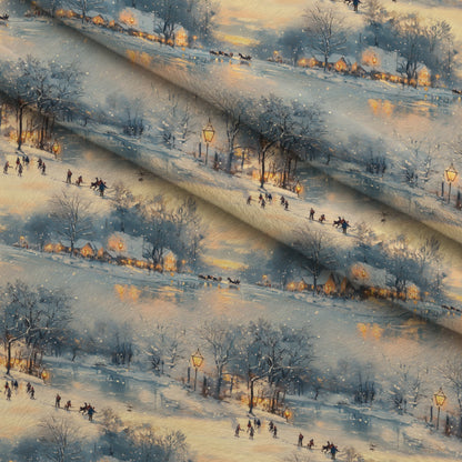 Lamplight Snowfall Pattern 17 Minky Fabric