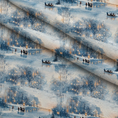 Lamplight Snowfall Pattern 18 Minky Fabric