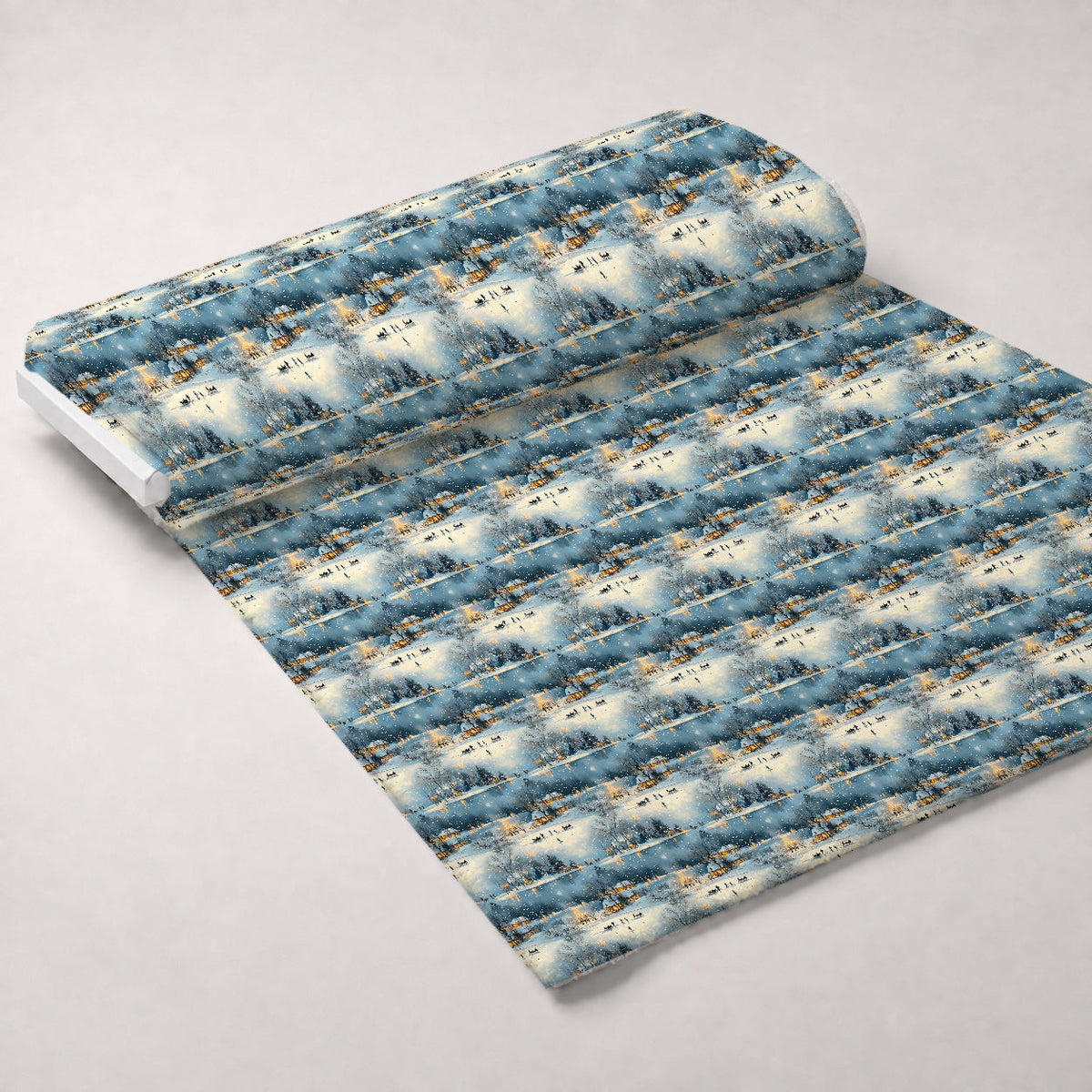 Lamplight Snowfall Pattern 2 Minky Fabric