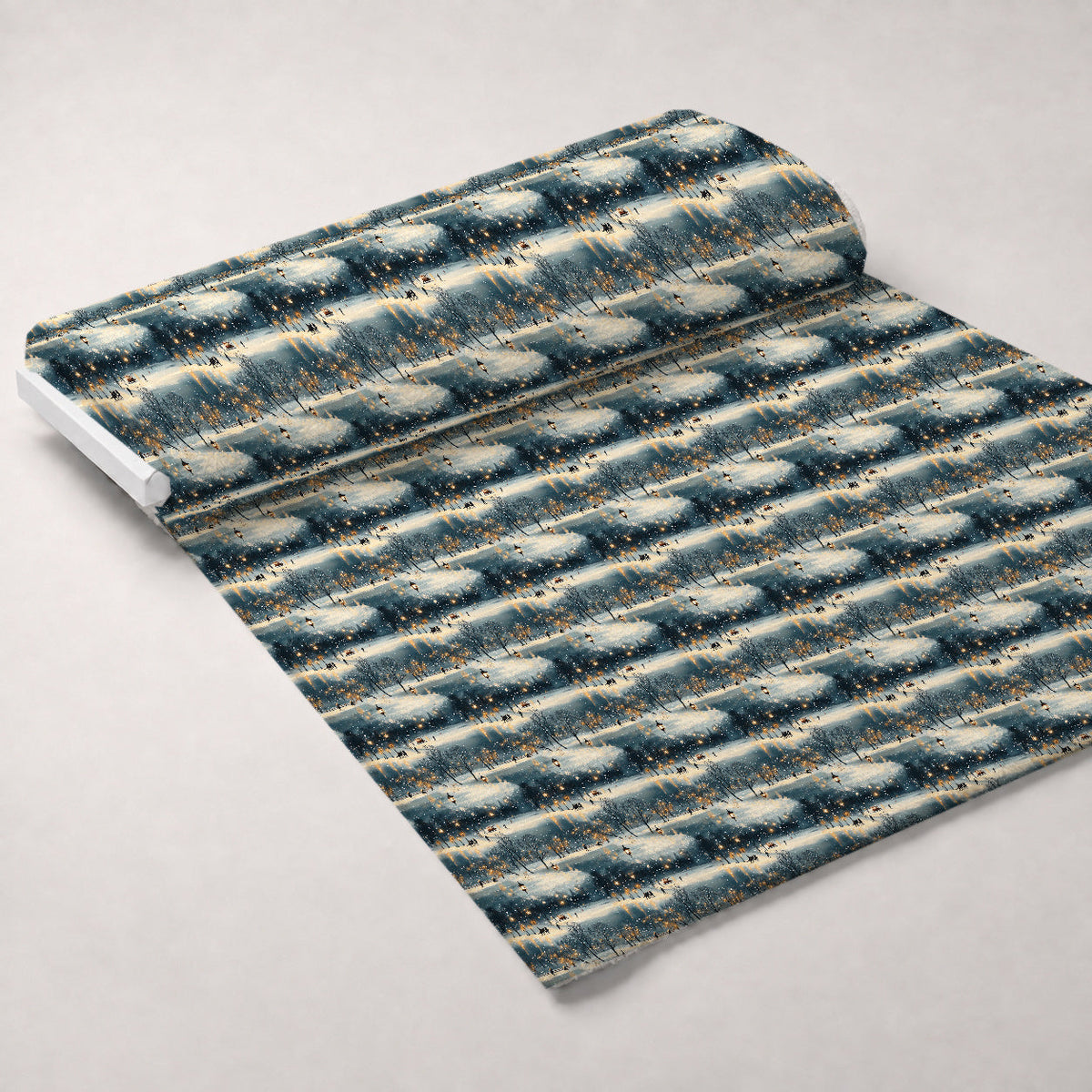 Lamplight Snowfall Pattern 4 Minky Fabric