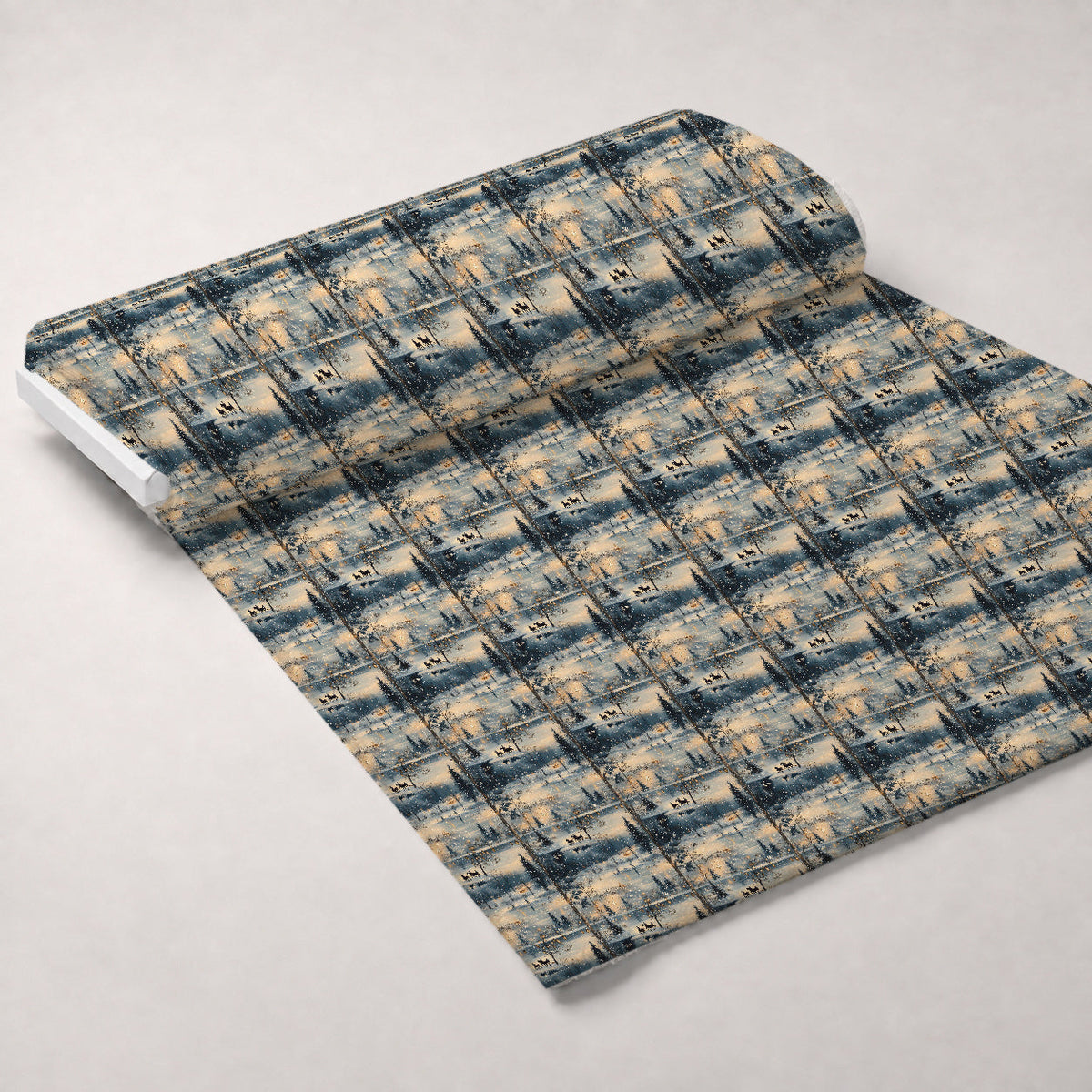Lamplight Snowfall Pattern 7 Minky Fabric